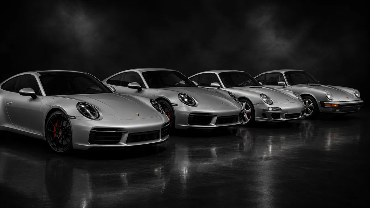 Mehrere Porsche-911-Generationen als historischer Schwerpunkt