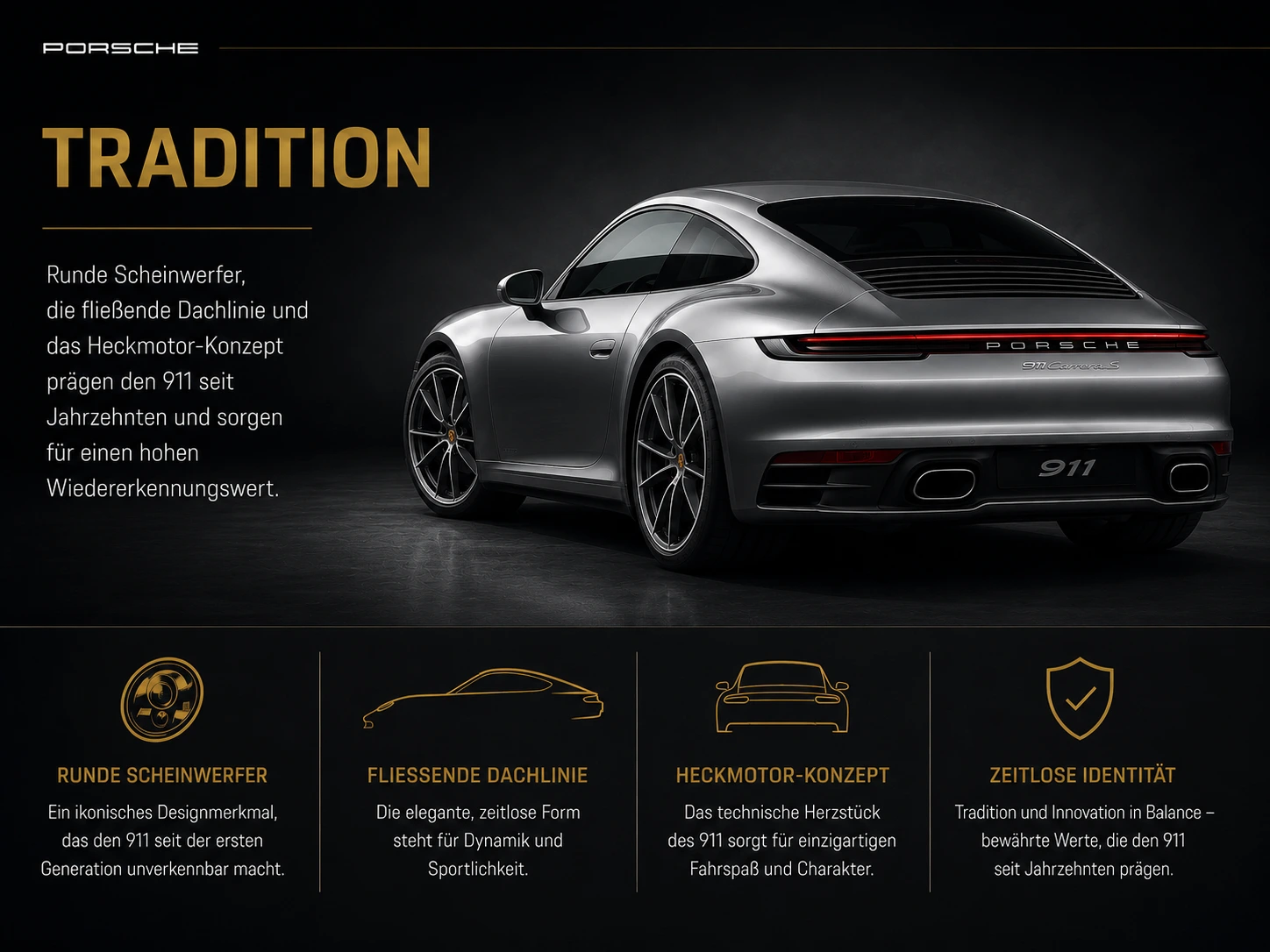 Infografik zum Fazit Tradition des Porsche 911